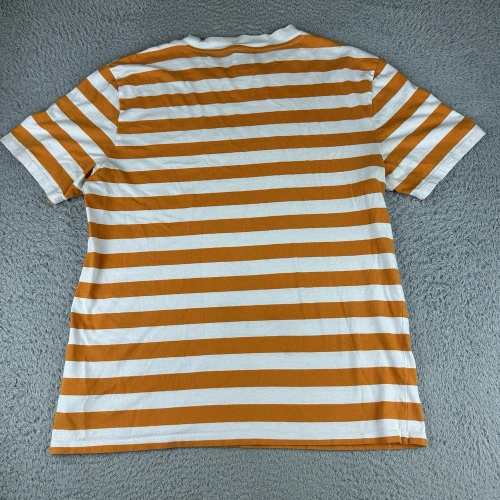 Guess‎ Los Angeles Striped T Shirt Embroidered Adult Size Small Orange White - Picture 7 of 9